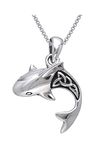 Jewelry Trends Celtic Knot Whale Shark Sterling Silver Pendant Necklace 18"