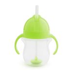 Munchkin Click Lock Tip & Sip Straw Cup, Baby & Toddler Sippy Cups with Straw, BPA Free Non Spill Cup, Weighted Straw Childrens Cups, Baby Bottle, Trainer Cup (7 oz/207 ml, Green)