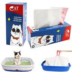 10 Pcs Litter Tray Liners, Cat Litter Tray Liners Scratch Resistant Bags, Thickened Cat Litter Liners With Drawstrings, Cat Litter Bags for Ordinary or Large Litter Tray (78.7x43.1cm)