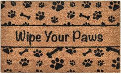 NINAMAR Woven Door Mat Natural Coir - Extra Thick - 36 x 24 inch - Wipe Your Paws