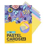 DoodleDash Pastel Cards 5 Colors A4(Paper Size:- 8.3 x 11.7 inches)250 GSM Acid Free-For DIY Art And Crafts, Scrapbooking, Invites, Card Making, Other Cardstock Activities & Projects;Double Side Coloured (Pack of 20 Sheets)