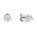 10K White Gold 0.24 Cttw Canadian Diamond 3-Claw Martini Studs Earrings (I-J Color, I1-I2 Clarity) by POLAR LIGHT DIAMONDS