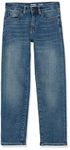 Amazon Essentials Boys' Regular Straight-Fit Jeans, Light Wash, 12 Slim