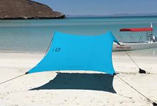 Neso Tents Beach Tent with Sand Anchor, Portable Canopy Sunshade - 7' x 7' - Patented Reinforced Corners (Teal)