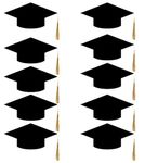 Dress to Impbress Convocation Graduation Gown Cap for High School and Bachelor (Pack of 10)