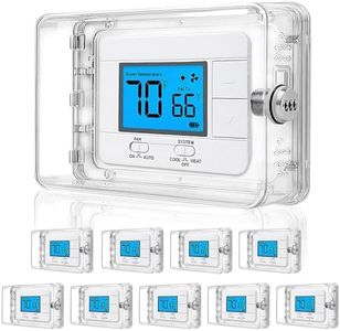 Pihode 10 Pack Thermostat Lock Box with Combination Lock, Universal Keyless Large Space Thermostat Cover, Fits 7.1" × 4.5" or Smaller Thermostats & Sprinkler Controllers, Sprinkler Controller Guard