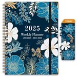 Agenda 2025, Planner 2025, Hardcover 2025 Weekly Monthly Planner with Tabs, Jan. 2025-Dec. 2025, Thick Paper Twin-Wire Binding Back Pocket A5 Size Daily Planner 2025（Style 12）