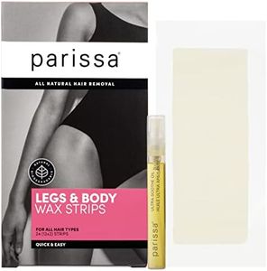 Parissa Legs & Body Biodegradable Wax Strips Kit for At-Home Hair Removal with Ready-to-Use Large Wax Strips for All Hair Types (Refresh)