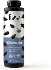 Foods Alive | Organic Black Sesame Oil | Artisan Cold-Pressed | Extra-Virgin | Unrefined | 16 Fl Oz (Pack of 1)