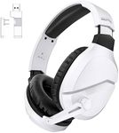 WolfLawS Wireless Gaming Headset with Noise Canceling Microphone for PS5, PC, PS4, 2.4G/Bluetooth Gaming Headphones with USB and Type-c Connector, 48h Battery Life, Wired Mode for Controller