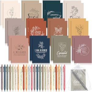 Mooliwe 384 Pcs Affirmation Notebooks Pens Bulk Gifts, Gratitude,Simple