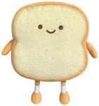 Toast Sliced Bread Plush Pillow, Funny Food Plush Toy Stuffed Pillows Small Cute Stuffed Plush Toast Sofa Pillow (S, Golden Bread)