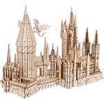 UGEARS Harry Potter Hogwarts Castle Building Blocks for Adults - Harry Potter Wooden Puzzle for Teens - 3d Jigsaw Puzzles for Adults - Harry Potter Castle Model