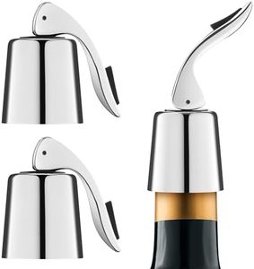 Gimars 2PCS Tapones para Vino Espumoso, Tapones de Acero Inoxidable para Vino Espumoso, Tapón Hermético Profesional Reutilizable, Tapón para Botellas de Vino Espumoso Champagne