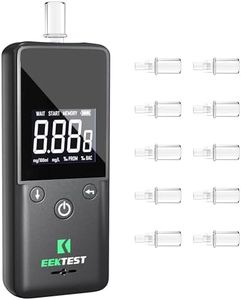 Breathalyzer Fuel Cell Sensor BAC Test, Professional-Grade Breathalyzers for Alcohol, High-Accuracy Alcohol Breathalyzer Tester for Car/Home Personal Use (Black)
