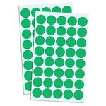 2000 Pack, 3/4" Round Color Coding Dot Sticker Labels - Green