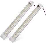 ANYPOWK 12 Volt LED Lights Bar, Daylight 6000K 13.4 Inch 108 LED 5W 500 Lumens, LED Car Interior Light Strip with Switch for RV Boat Trailer Camper, Pack of 2