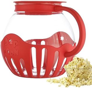 Microwave Popcorn Maker, Microwave Popcorn Bowl, 2.13L Borosilicate Glass Bow, Popcorn Machine, Microwave Glass Popper In An Easy To Make Popcorn, Dishwasher Safe