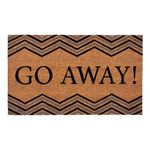 Achim Home Furnishings Printed Coir Door Mat, 18" x 30", Go Away, Multi