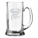 TheYaYaCafe Yaya Cafe Birthday Gifts for Father Super Papa Engraved Beer Mug for Father - Icon Beer 580 ml