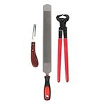 Horse Farrier Hoof Trim Tool Kit, Professional Horses Hoof Trimming Tools Horse Equine Metal Shears Farriers Hoof Nipper Cutter Handle Knife Stable Supplies