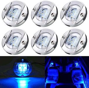 6 Pcs Marine Boat LED Cabin Deck Courtesy Light Stern Transom Lights 12V Blue for Boating Kayak Yacht, Dinghy, Sailboat, Pontoons, Navigation Vessels, Freighters, Hovercrafts, Hunting & Fishing