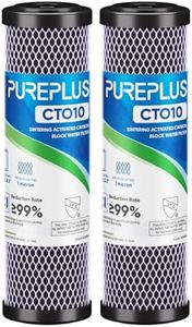 1 Micron 2.5" x 10" Whole House CTO Carbon Water Filter Cartridge Replacement for Countertop Water Filter System, Dupont WFPFC8002, WFPFC9001, FXWTC, SCWH-5, WHEF-WHWC, WHCF-WHWC, AMZN-SCWH-5, 2Pack