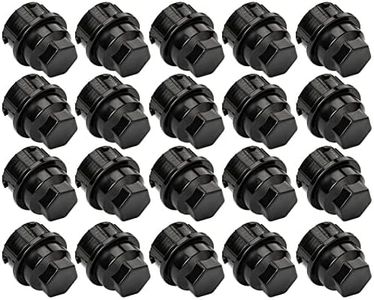 FANHAY 20pcs Black Wheel Lug Nut Cap Cover for Chevrolet/GMC ‎21011331, 9593028, 9593228, 9595120 Lug Nut Cap Covers