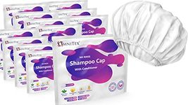 12pk Omnitex Premium Rinse Free Shampoo Cap - Microwaveable | with Conditioner & Vitamins | Nourish & Protect with Herbal Extracts & Barrier Cream | No Water, No Parabens, Latex Free, Alcohol Free