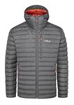 Rab Men's Microlight Alpine Down Jacket for Trekking, Climbing, & Skiing - Graphene - Large