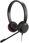 Jabra Evolve 30 MS Stereo Headset – Microsoft Certified Headphones for VoIP Softphone with Passive Noise Cancellation – USB-Cable with Controller – Black