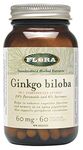 Flora Health Ginkgo Biloba Standardized Extract 60 mg - Clinically Supported Cognitive Function, Memory - 60 Vegetarian Capsules