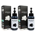 Splashjet T774 Compatible Refill Pigment Ink for Epson M200, M100 M105, M205, L655 Printer - Compatible Ink Bottle for Epson T774 Ink Code (Black - Pigment) (70gm x 2 Bottle) - 501857