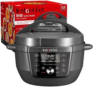 Instant Pot RIO Wide Plus, 7.5 Quarts 35% Larger Cooking Surface, WhisperQuiet Steam Release, 9-in-1 Electric Multi-Cooker, Pressure Slow Cooker, Rice Cooker, Steamer, Sauté, Cake & Warmer, XL