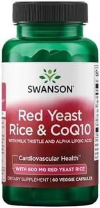 Swanson Traditional Red Yeast Rice & CoQ10 with Milk Thistle and Alpha Lipoic Acid 60 Veg Capsules