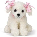 Bearington Sassy Plush Stuffed Animal White Puppy Dog 13”