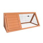 Pet Vida Wooden Pet Rabbit Hutch Triangle, Bunny Guinea Pig Cage Animal House Enclosure Outdoor Run