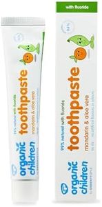 Green People Organic Children Mandarin and Aloe Vera Fluoride Toothpaste - Vegan, Organic & Cruelty Free, 50ml