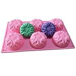 Allforhome 6 SunFlowers Silicone Cake Baking Mold Cake Pan Muffin Cups Handmade Soap Moulds Biscuit Chocolate Ice Cube Tray DIY Mold