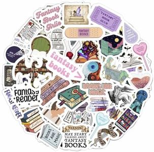 100Pcs Fantasy Book Stickers for Water Bottle and Laptop - Fantasy Book Party Favors & Decorations, Waterproof Vinyl Decals, Fantasy and Reading Stickers