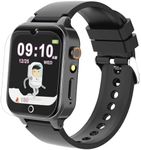 Goodatech Smart Watch for Kids 4-12 Years Boys Girls, 26 Puzzle Games,HD Camera,Video Music Player,Pedometer,Flashlight,Calendar,Alarm Clock,Aluminum Case,Sport Band (Black)