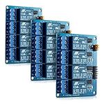 kwmobile 4 Channel Relay Module - 5V Relay Board for Arduino Raspberry Pi with Optocoupler - Pack of 3