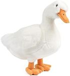 Living Nature Soft Toy - Plush Farm Animal, Large Duck (35cm) - Realistic Soft Toy with Educational Fact Tags