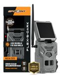 Spypoint FLEX-S-DARK Solar Cellular Trail Camera – Built-in Solar Panel, 40MP Photos, 1080p Videos + Sound, No-Glow Game Camera, Night Vision, Motion Activated Trail Cam