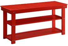 Convenience Concepts Oxford Utility Mudroom Bench, Red