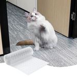 KHS Carpet Protector for Pets, 3.6Ft Plastic Carpet Protector for Doorway, DIY Non Slip Clear Cat Carpet Protector Mat, Easy to Cut Carpet Scratch Stopper, Cat/Dog Scratch Carpet Protector Roll