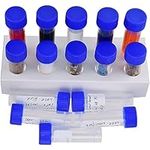 Plastic Vials with Caps, 5ML Graduated Sample Vial Test Tubes with Lids Plastic Tubes with Silicone Seal for Fountain Pen Ink, Storage Bottles for Lab Sample Storage Pet Care Treats Travelling