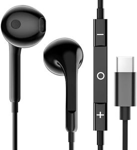 USB C Headphones, Wired Headphones for iPhone 15/16/Pixel 6/6a/7a /9/8/5/4, Wired Earphones with Mic Volume Control Bass Stereo Noise Cancelling for Samsung S23/FE/S22/S21/S20/A53/A54