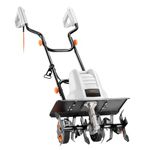 VonHaus Electric Tiller 1500W – Garden Soil Cultivator/Rotavator – 400RPM No Load Speed, 6 Steel Blades, 450mm Working Width – H Bicycle Handle, Electronic Brake, 2 Foldable Wheels, Collapsible Handle