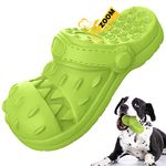 RUXAN Dog Chew Toys for Aggressive Chewers - Durable Squeak Interactive Dog Toys for Teeth Cleaning, Non-Toxic Natural Rubber Dog Toy for Small Medium Large Breeds, Chew and Chase